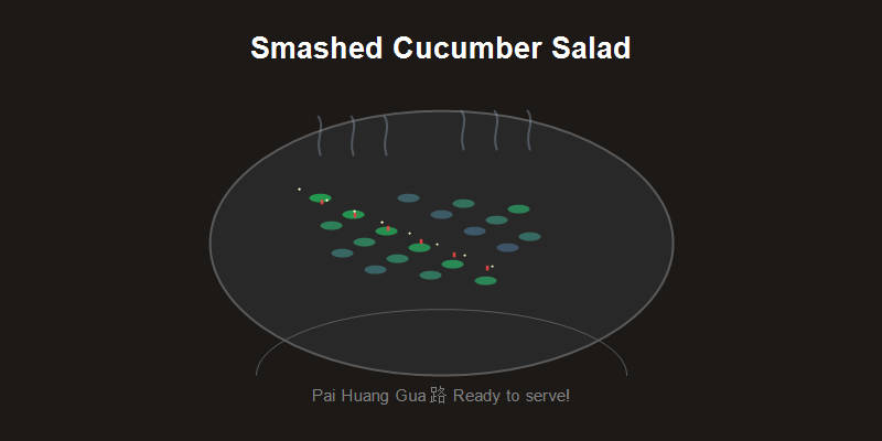 Finished Chinese Smashed Cucumber Salad ready to serve